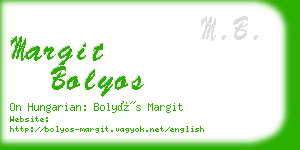 margit bolyos business card